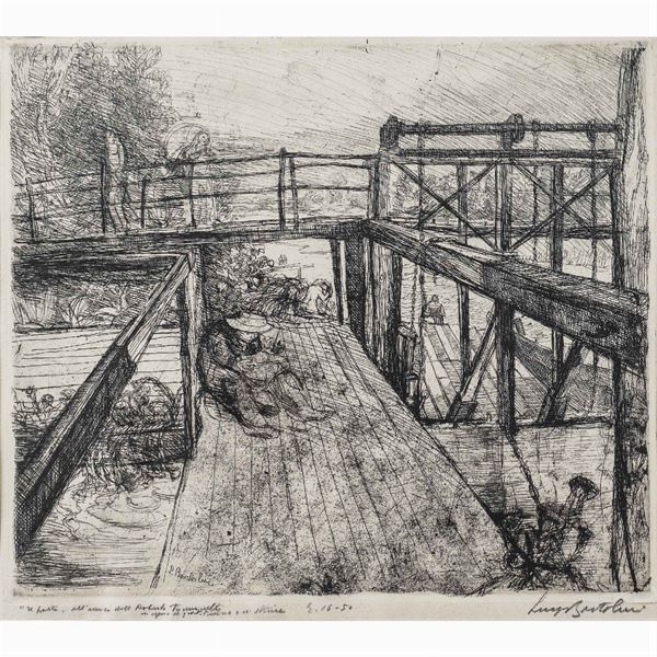 Luigi Bartolini : Luigi Bartolini  (Cupramontana 1892 - Roma 1963)  - Asta DIPINTI E GRAFICA DEL 900  - Colasanti Casa d'Aste