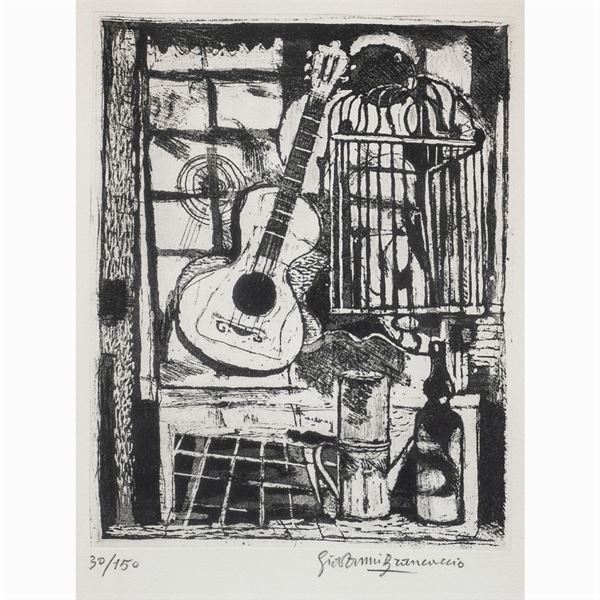 Giovanni Brancaccio : Giovanni Brancaccio  (Pozzuoli 1903 - Napoli 1975)  - Asta DIPINTI E GRAFICA DEL 900  - Colasanti Casa d'Aste