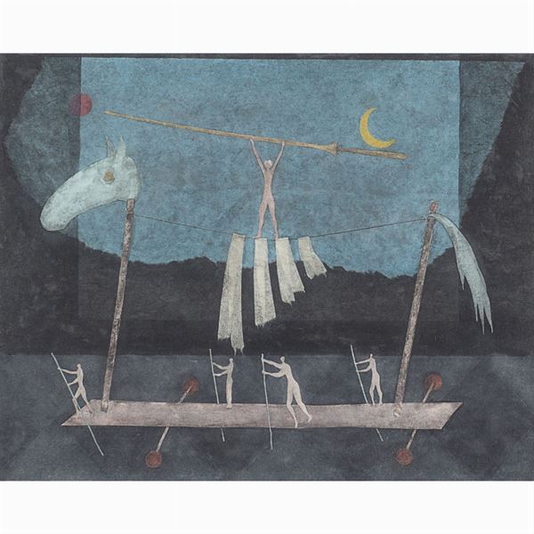 Firma indecifrabile  (Italia, anni 70)  - Asta ARTE MODERNA E CONTEMPORANEA  - Colasanti Casa d'Aste