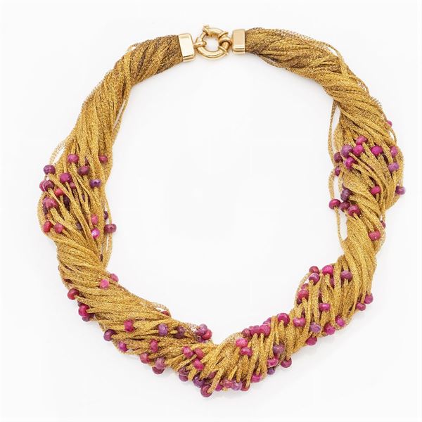 Collier a torchon in oro giallo 18kt