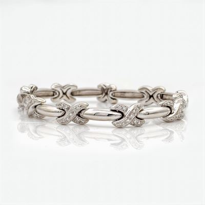 Bracciale in Oro Bianco 18kt e Diamanti