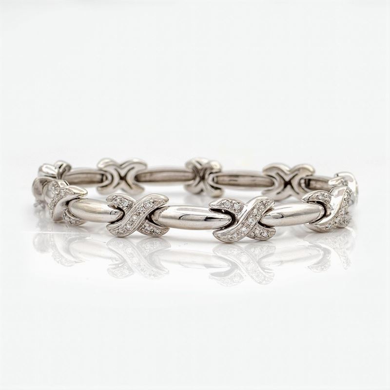 Bracciale in Oro Bianco 18kt e Diamanti