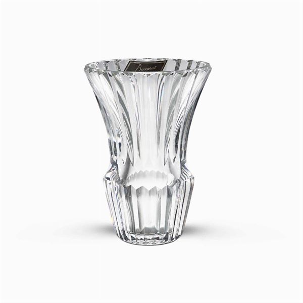 Baccarat, transparent crystal vase