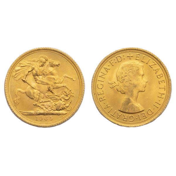 10 sterline in oro Regina Elisabetta "fiocchetto"  (Inghilterra  1964)  - Asta Gioielli Orologi e Fashion Vintage - Colasanti Casa d'Aste