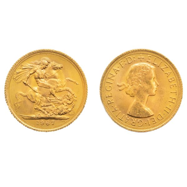 10 sterline in oro Regina Elisabetta "fiocchetto"