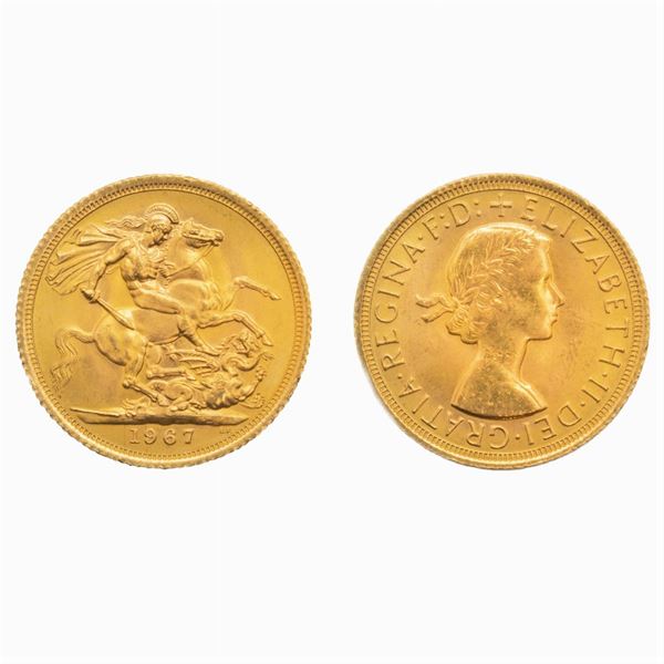 10 sterline in oro Regina Elisabetta "fiocchetto"