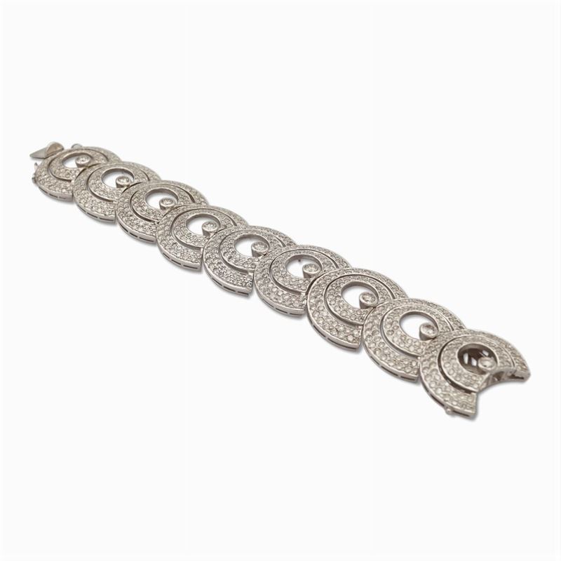 Bracciale in Oro Bianco 18kt e Diamanti