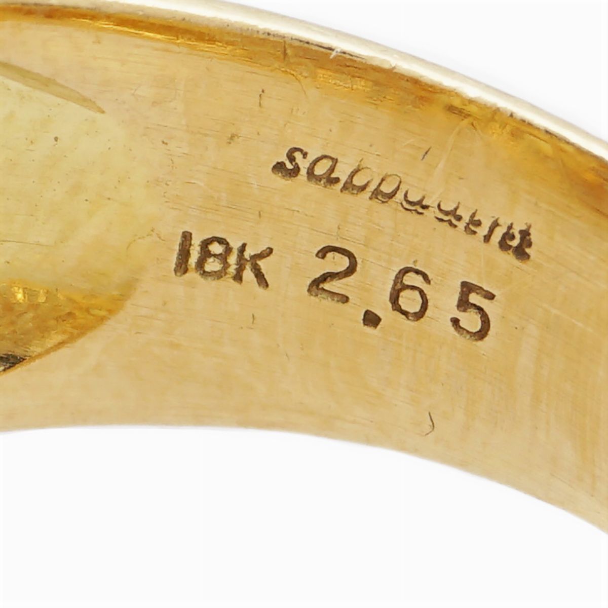 Sabbadini, Anello in Oro Giallo 18kt con Zaffiri Gialli e Diamanti