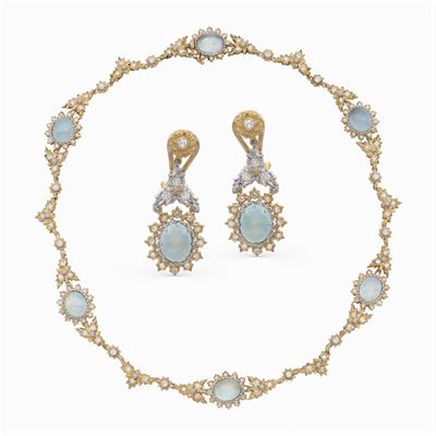 Federico Buccellati, Parure Composta da Collier e Orecchini En Suite