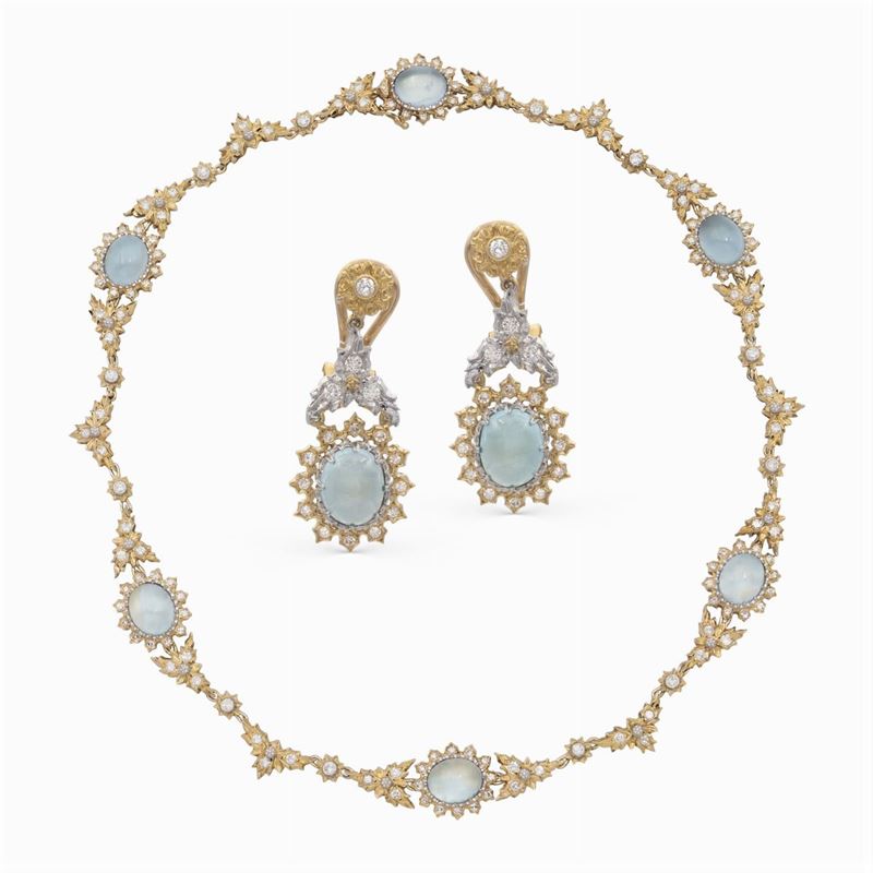 Federico Buccellati, Parure Composta da Collier e Orecchini En Suite