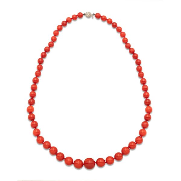 Red coral necklace  - Auction FINE JEWELS | WATCHES | FASHION VINTAGE - Colasanti Casa d'Aste