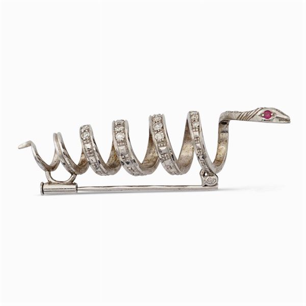 Bouquet holder brooch  - Auction FINE JEWELS | WATCHES | FASHION VINTAGE - Colasanti Casa d'Aste
