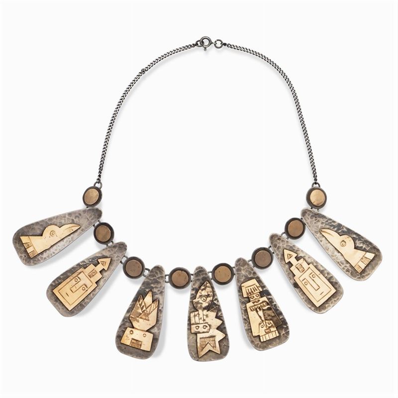 Collana Etnica in Argento e Oro Rosa 18kt