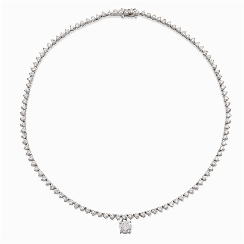 Collana Riviere con un Diamante Taglio Brillante