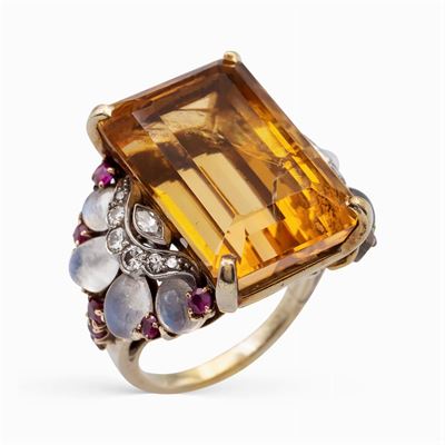 Tiffany & Co. Anello a Ponte in Oro Giallo 14kt