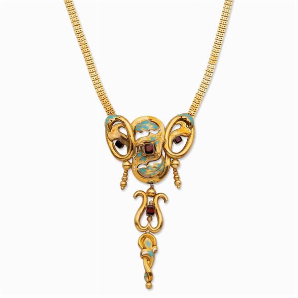Collana borbonica in oro giallo 9kt