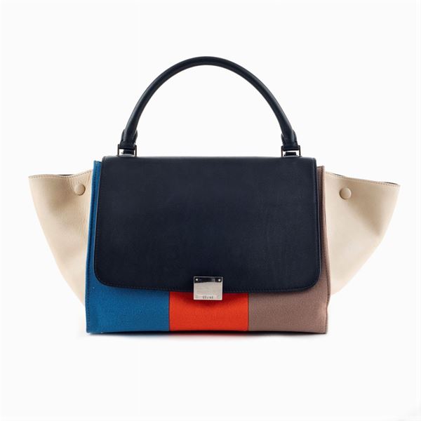 Celine collezione Trapeze Tricolor, borsa a mano vintage