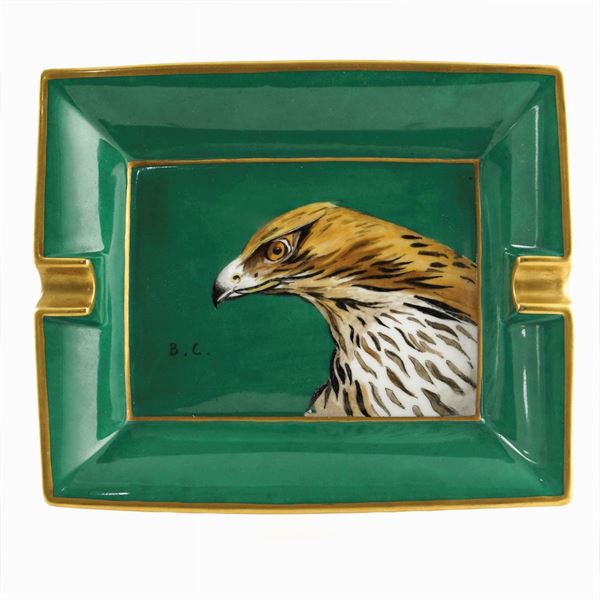 Hermès, portacenere in porcellana Limoges