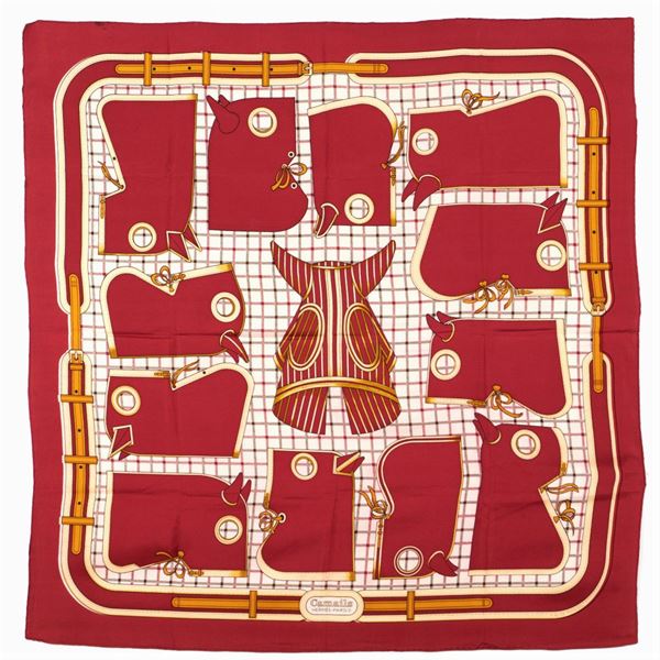Hermès, foulard carré collezione Camails