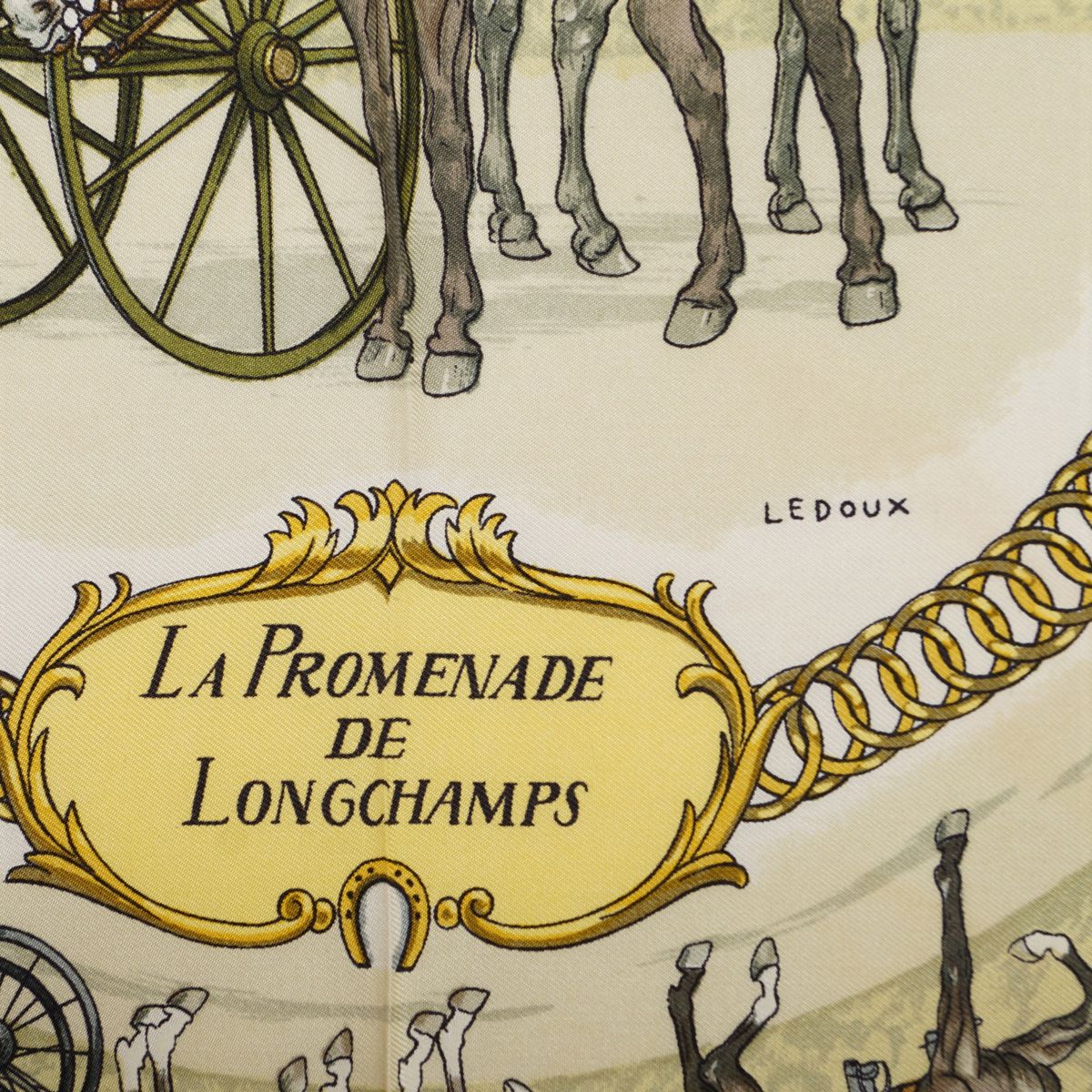 Hermès, Foulard Carré Collezione la Promenade De Longchamps