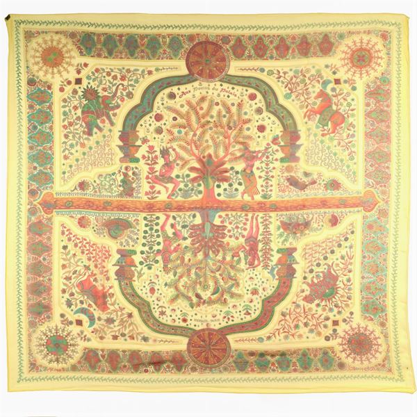 Hermes Aux Portes du Palais collection shawl