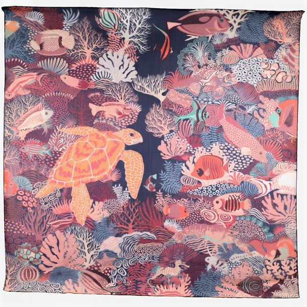Hermès, foulard collezione Under the Waves