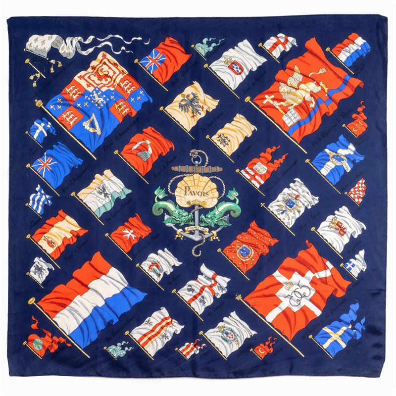 Hermès, Foulard Collezione Pavois