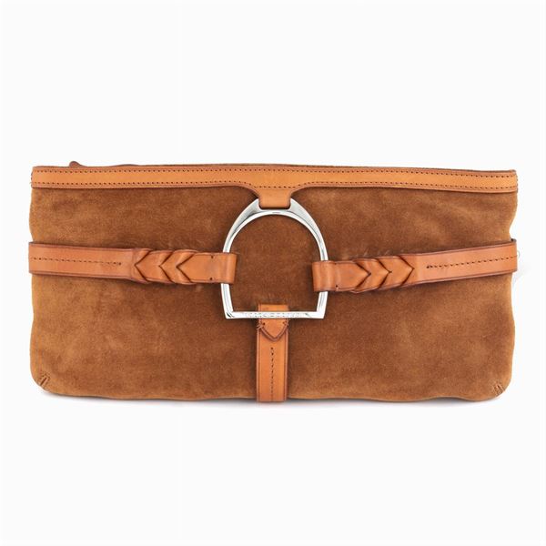 Ralph Lauren collezione stirrup clutch, pochette vintage