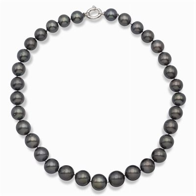 Collana Ad un Filo di Perle Tahiti