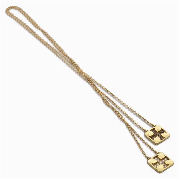 Collana pettorale Croce Cavalieri di Malta in oro giallo 18kt
