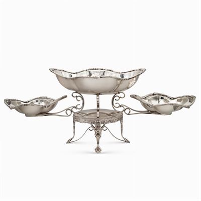 Epergne in Metallo Argentato