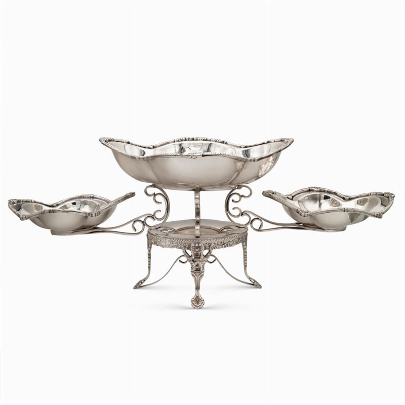 Epergne in Metallo Argentato