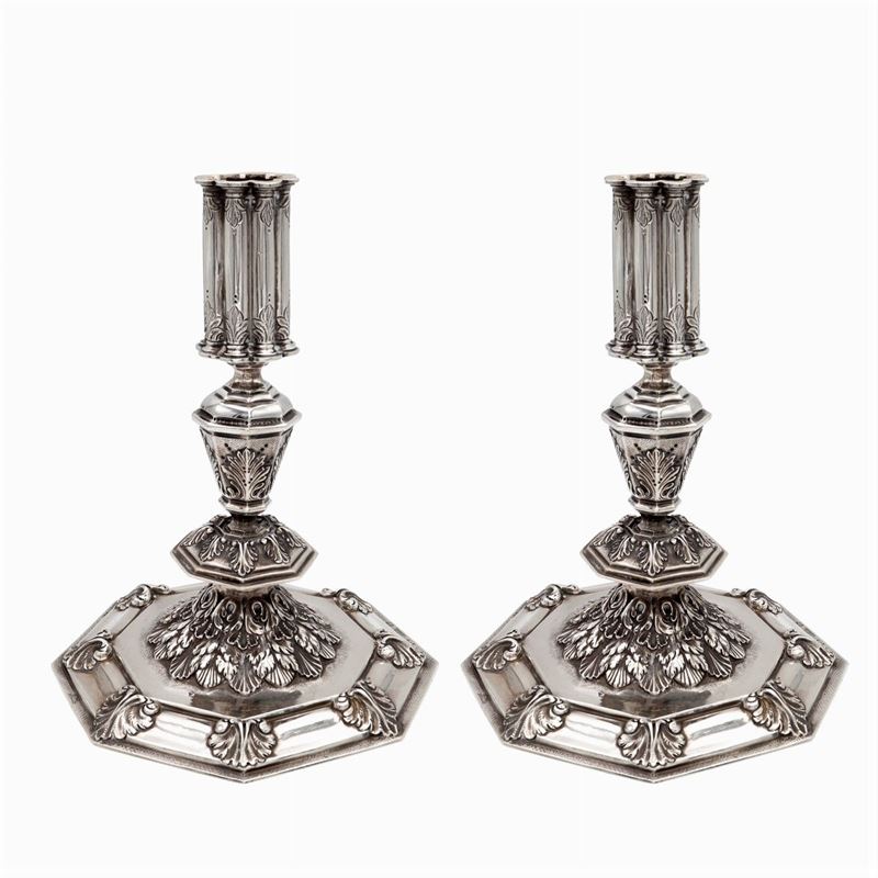 Federico Buccellati, Coppia di Candelieri in Argento
