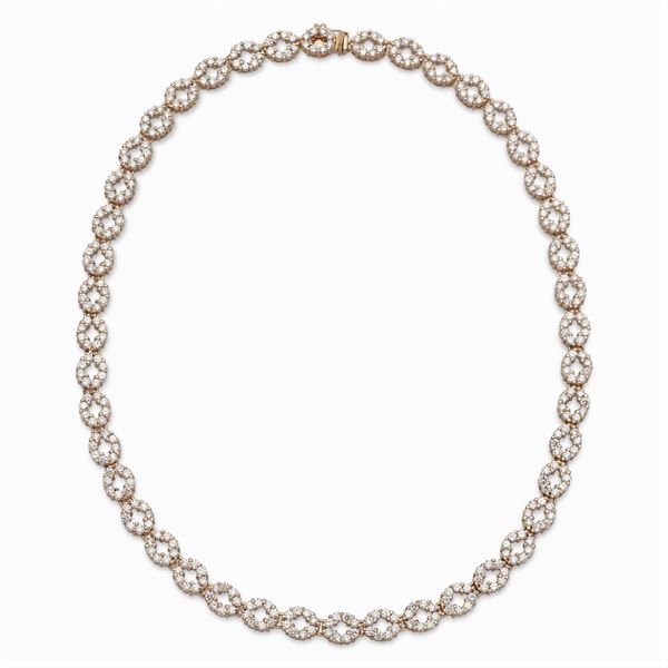 Collier in oro rosa 18kt e diamanti