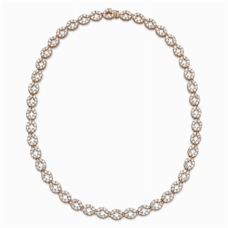 Collier in Oro Rosa 18kt e Diamanti