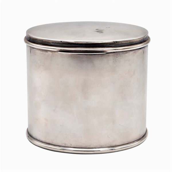Oval silver box
