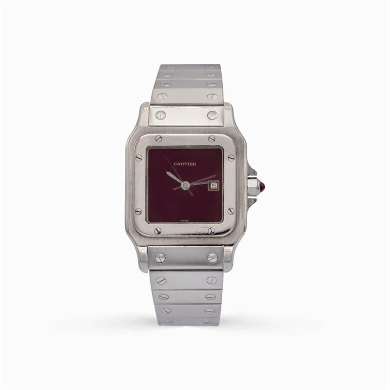 Cartier Santos Galbée Burgundy, Orologio da Polso