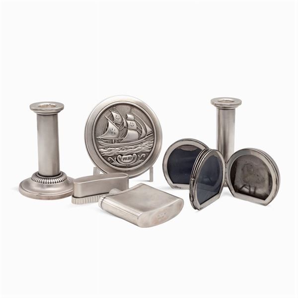 Group of silver objects (4)  (Italy, 20th century)  - Auction PAINTINGS | FURNITURE | WORKS OF ART - Colasanti Casa d'Aste