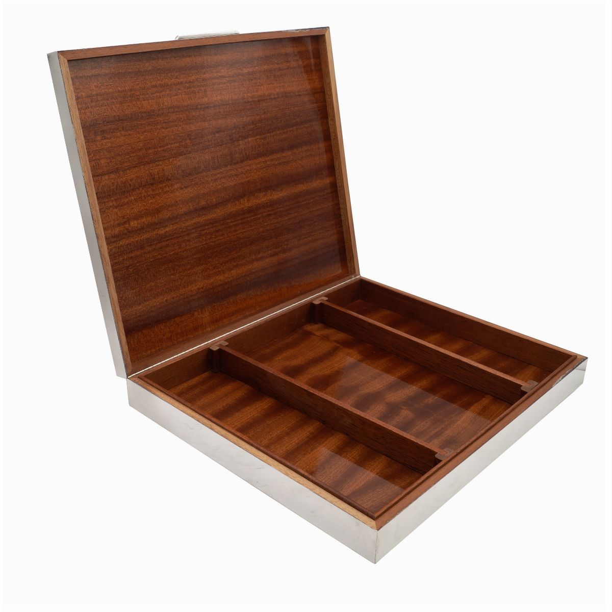 Grande Scatola in Argento e Legno