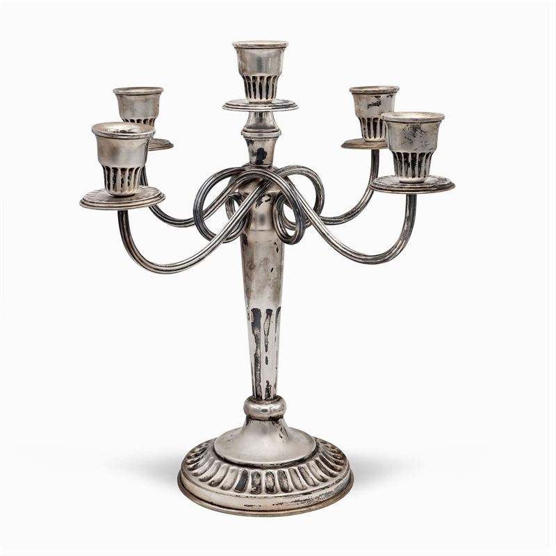 Candelabro a 5 Luci in Argento