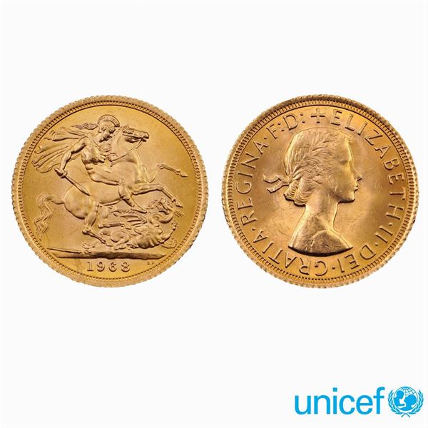 10 Sterline in oro nuovo conio  (Inghilterra, 1968)  - Asta GIOIELLI | OROLOGI | FASHION VINTAGE - Colasanti Casa d'Aste