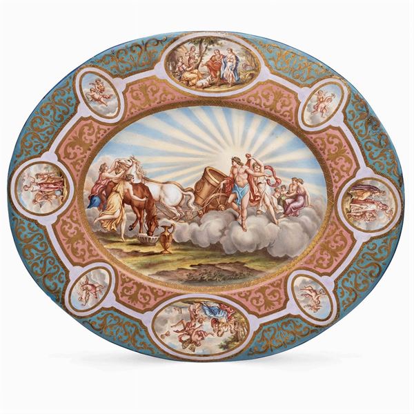 Polychrome enamel plate