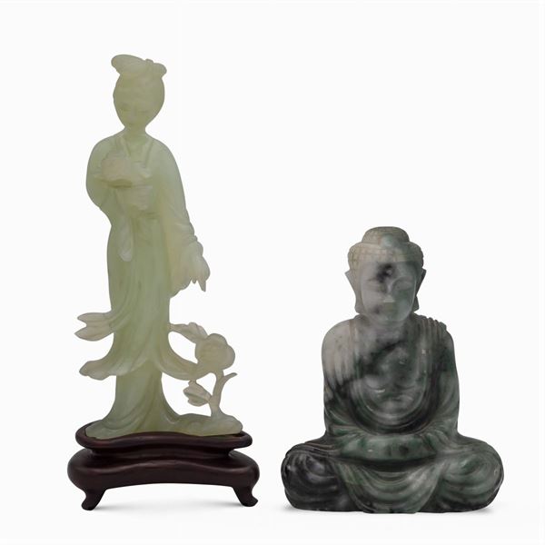 Group of jade sculptures (2)