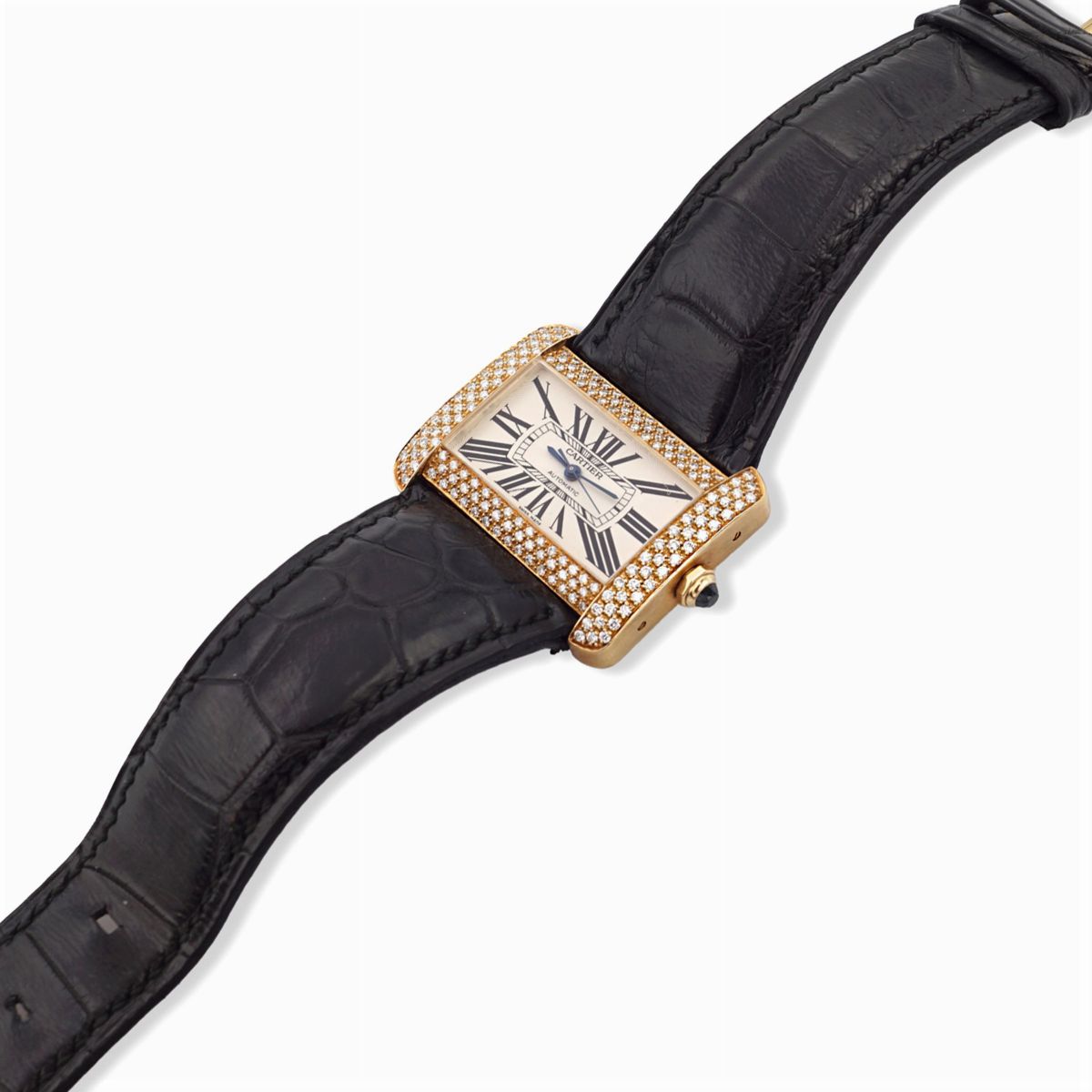 Cartier Tank Divan Factory Diamond XL wrist watch 2000s