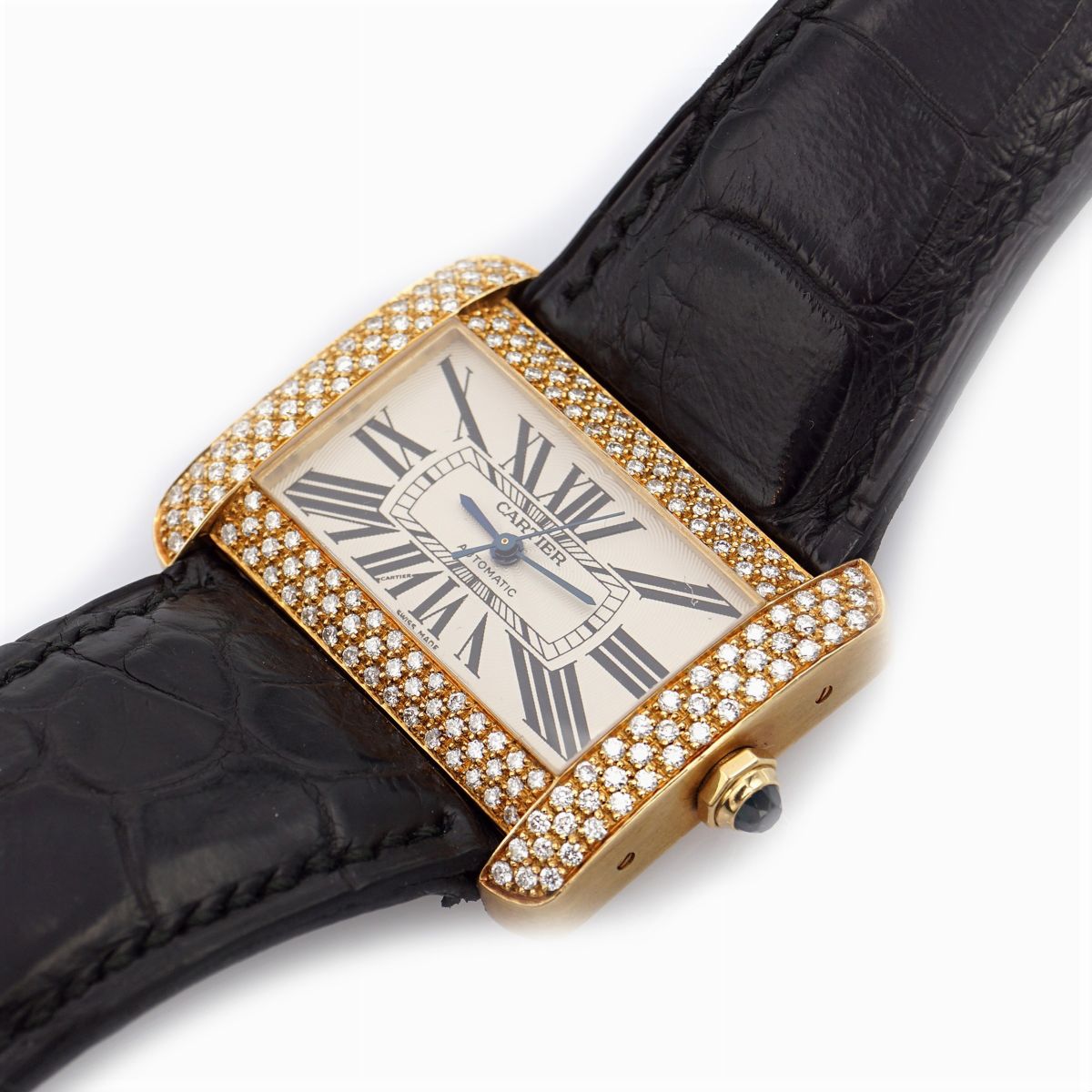 Cartier Tank Divan Factory Diamond XL, Orologio da Polso