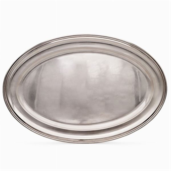 Oval silver tray