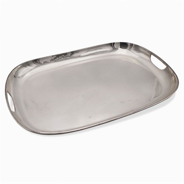 Two handled silver tray