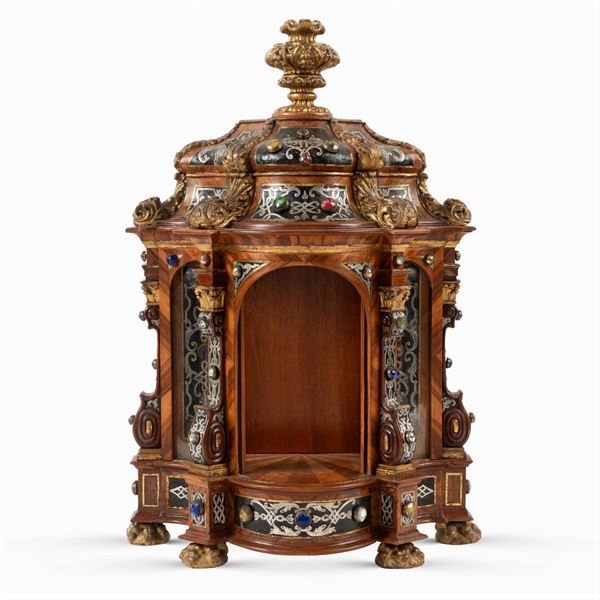 Teca in legno e pietre semipreziose