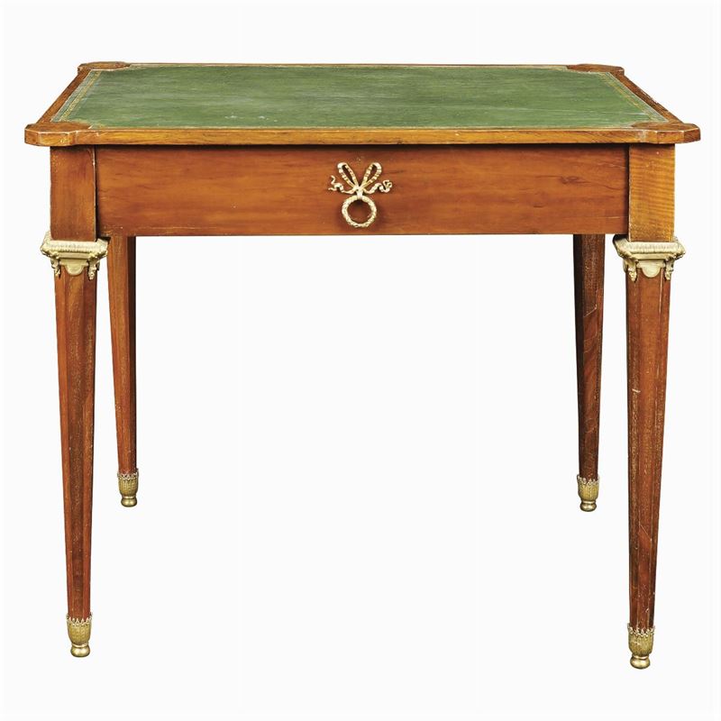 Tavolino Scrittoio in Palissandro e Bronzo