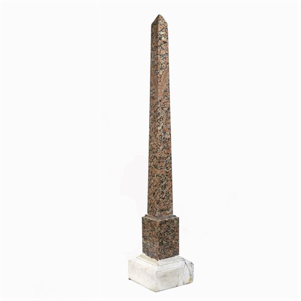 Large Assuan granite obelisk
